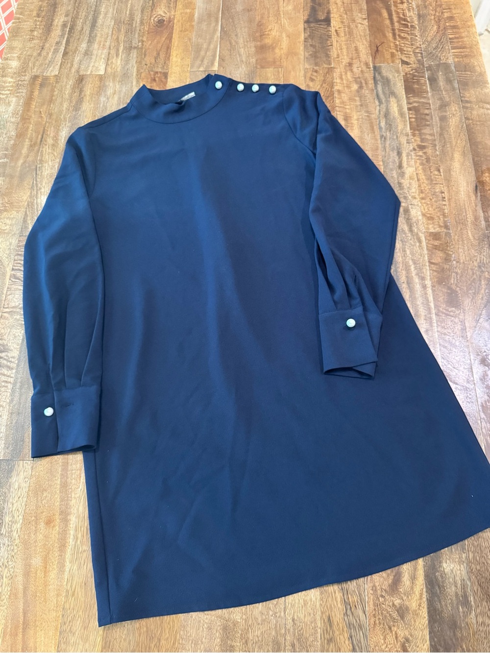 Zara women’s navy mock neck dress-sz XS